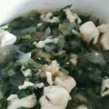 かぴーな's cooksnap of when they made 離乳食完了期　豆腐と菊菜のお味噌汁.