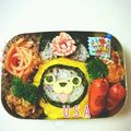 のん二児mama's cooksnap of when they made 妖怪ウオッチ USAピョン キャラ弁.