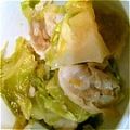 あっさ's cooksnap of when they made 市販シュウマイとキャベツの蒸し煮の献立.