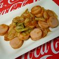 ◆ヴァンペコ◆'s cooksnap of when they made レタス＆ソーセージのケチャップ炒め.
