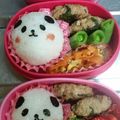★ゆめﾏﾏ★'s cooksnap of when they made 簡単キュート◎パンダのおにぎりキャラ弁○.