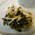 kyosukey's cooksnap of when they made わかめ、きゅうり、もやしの酢の物.