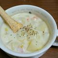 mahika's cooksnap of when they made とろ〜り濃厚☆豆乳クラムチャウダー.