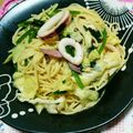 えま＊'s cooksnap of when they made イカとほうれん草のペペロンチーノ.