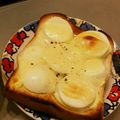 mykym's cooksnap of when they made ハム☆チーズ☆ゆで卵トースト.