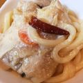 ほひひ's cooksnap of when they made ゴマたっぷり♪豆乳カルボナーラうどん.