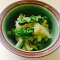 みそゆうき's cooksnap of when they made 山東菜と玉ねぎの☆めんつゆ酢和え☆.