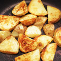 eclat♡'s cooksnap of when they made 揚げない皮付きフライドポテト♡.