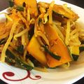 クック003ZDQ☆'s cooksnap of when they made カボチャともやしのごまコチュジャン炒め.