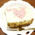 ちょぺたん's cooksnap of when they made ♡苺のハート♡ レアチーズケーキ.