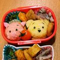 ナギンセ's cooksnap of when they made ツムツム☆プーさんとピグレットのキャラ弁.