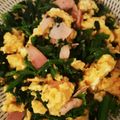 ちぃコビー's cooksnap of when they made 簡単！ほうれん草、ベーコン、卵の炒め物.