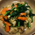 のぽすけ's cooksnap of when they made 春菊と豚バラの中華風炒め.