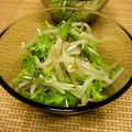 時花菜's cooksnap of when they made もやしと水菜＊辛子醤油和え.