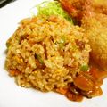 卯月のうさぎ２０１４'s cooksnap of when they made パプリカピラフ、福神漬けと一緒にね.
