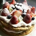 mamaまっち's cooksnap of when they made 不器用さんでも大丈夫！ネイキッドケーキ♡.