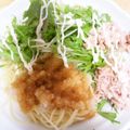 aoibooo's cooksnap of when they made めんつゆで作る水菜のツナおろしスパゲティ.