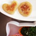 たべたいち's cooksnap of when they made ☆ぉ弁当にﾊｰﾄのいももち☆.