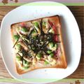 yu5ma's cooksnap of when they made 枝豆×かにかまの海苔・ゆかりトースト.