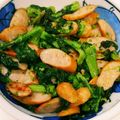 しろめのしろん's cooksnap of when they made 菜の花とウインナーのガーリック炒め.