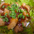 ハッピーあつこ's cooksnap of when they made 焼肉のタレで簡単♪鶏のから揚げ甘酢あん風.