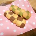 みゅう８Leo's cooksnap of when they made 市松クッキー*。°.