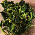 コエリウユミ's cooksnap of when they made 冬の楽しみ♪ちぢみほうれん草の胡麻和え.
