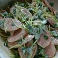 一期一代's cooksnap of when they made かいわれ大根と魚肉ソーセージで簡単.