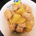 サロちゃん's cooksnap of when they made 大根と鶏つみれのトロトロ煮〜大葉入り♡〜.