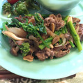ボソバユ's cooksnap of when they made 牛肉と菜の花のオイスターソース炒め.