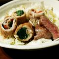 cocoりえ's cooksnap of when they made ✿とろ～り餡で♡豚肉のほうれん草巻き✿.