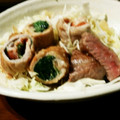 cocoりえ's cooksnap of when they made ✿とろ～り餡で♡豚肉のほうれん草巻き✿.