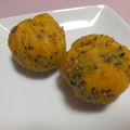 くずぴー's cooksnap of when they made かぼちゃの黒ごま味噌和え☆茶巾にも.
