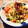 kaokaofood's cooksnap of when they made ほたるいか入り・焼きそば.