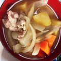 beth☆★'s cooksnap of when they made たっぷり根菜とさつま芋の豚汁.