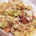 ヒヨヒヨヒヨヒヨヒヨ's cooksnap of when they made キャベツと魚肉ソーセージのチャーハン.