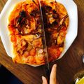 菜李瑠's cooksnap of when they made きんぴらごぼうのピザ.