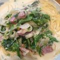 dawnちゃん's cooksnap of when they made ベーコンの豆乳スープパスタ.