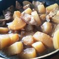 ナガヲ's cooksnap of when they made 大根消費！フライパンで豚と大根の煮物♡.