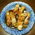 みみりん♪♪'s cooksnap of when they made ☆豚肉エノキ巻き照り焼き冷蔵庫の残り物で.