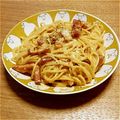 れいれおmom's cooksnap of when they made 凄〜く簡単！カルボナーラ♪.
