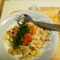 もぐドン's cooksnap of when they made スモークサーモンときのこのクリームパスタ.