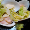 ゆみのすけ！！'s cooksnap of when they made ストウブできゃべつとはまぐりの酒蒸し.