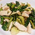 yoppy0908's cooksnap of when they made 鶏肉と菜の花の醤油麹バター炒め.