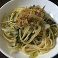 ポメちょん's cooksnap of when they made ツナと水菜の和風パスタ.