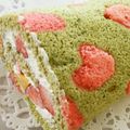 takumirion's cooksnap of when they made 春に作りたい♡いちごの抹茶ロールケーキ♪.