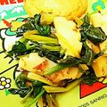 ユーロン's cooksnap of when they made 蒲鉾とほうれん草の醤油炒め♪.