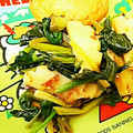 ユーロン's cooksnap of when they made 蒲鉾とほうれん草の醤油炒め♪.