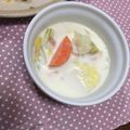 ちょこまなな＊°'s cooksnap of when they made ほっこり♪白菜のミルクスープ白味噌仕立て.