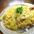 空飛ぶぺんぎん's cooksnap of when they made 新じゃがとふんわり卵のパスタ.